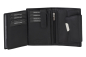 Preview: Damenbörse Portemonnaie Geldbörse im Hochformat LEAS in Echt-Leder, schwarz 13x9,5cm (LxB)